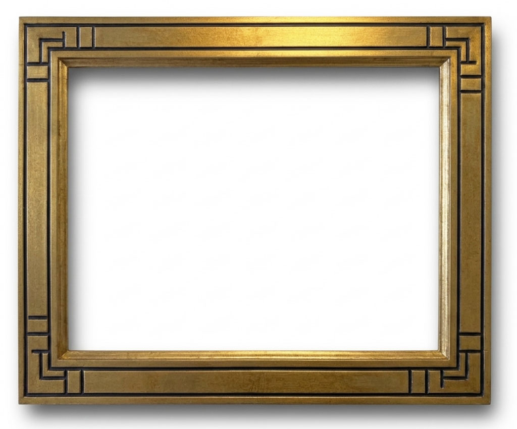 Biblos 60 Art Deco rainures couleur sur or